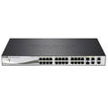 D-Link Web Smart-III 24-Port 10/100 POE Switch w/2x Gigabit Ports & 2 Combo DES-1210-28P
